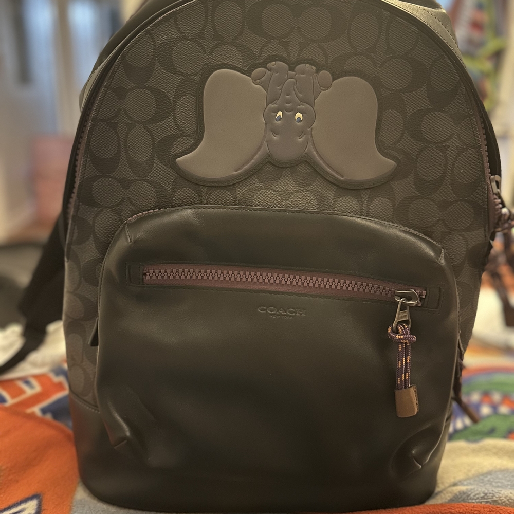 Coach Black Backpack with Dumbo Design